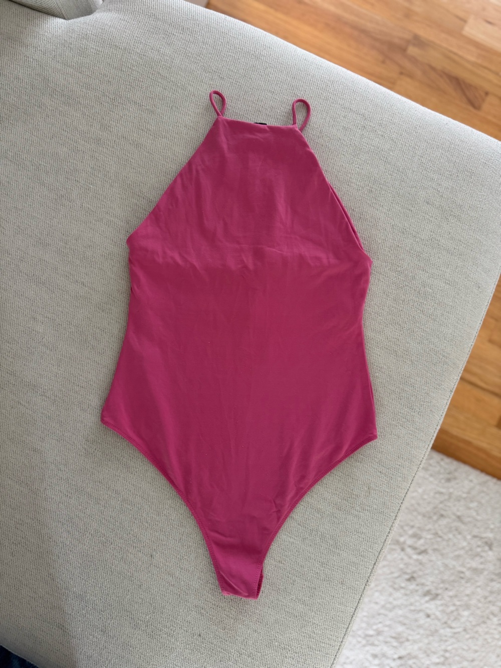 Zara Hot Pink Halter Tank Bodysuit - Picture 2 of 4